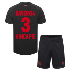 Bayer Leverkusen Piero Hincapie #3 Hemmaställ Barn 2023-24 Kortärmad (+ Korta byxor)